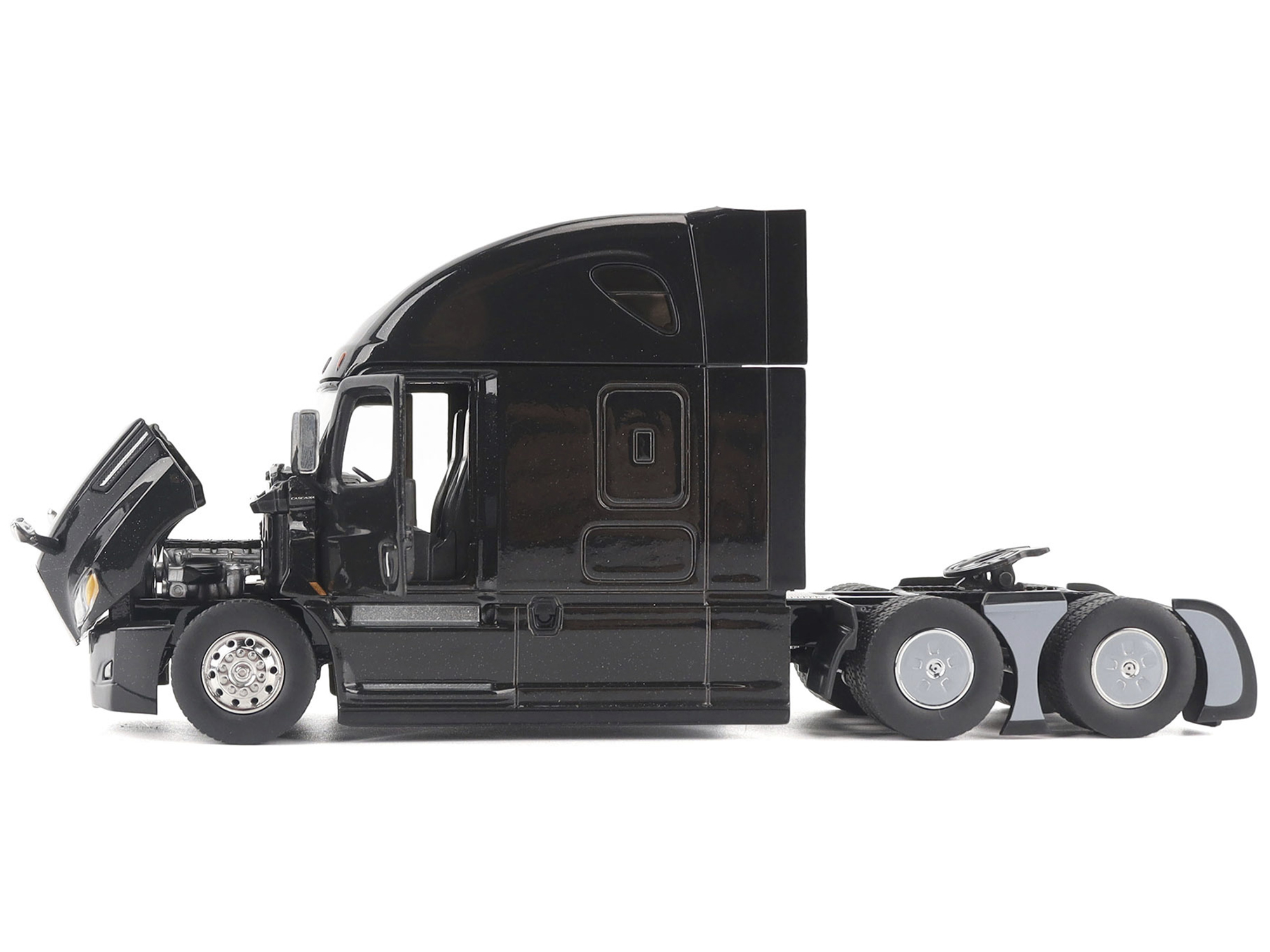 Freightliner New Cascadia Sleeper Cab Truck Tractor Black "Transport Series" 1/50 Diecast Model by Diecast Masters - Image 4