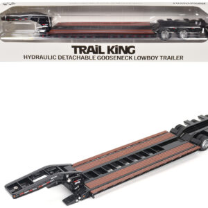 Trail King TK120 Hydraulic Detachable Gooseneck Lowboy Trailer Black (Outrigger Version) "Transport Series" 1/50 Diecast Model by Diecast Masters