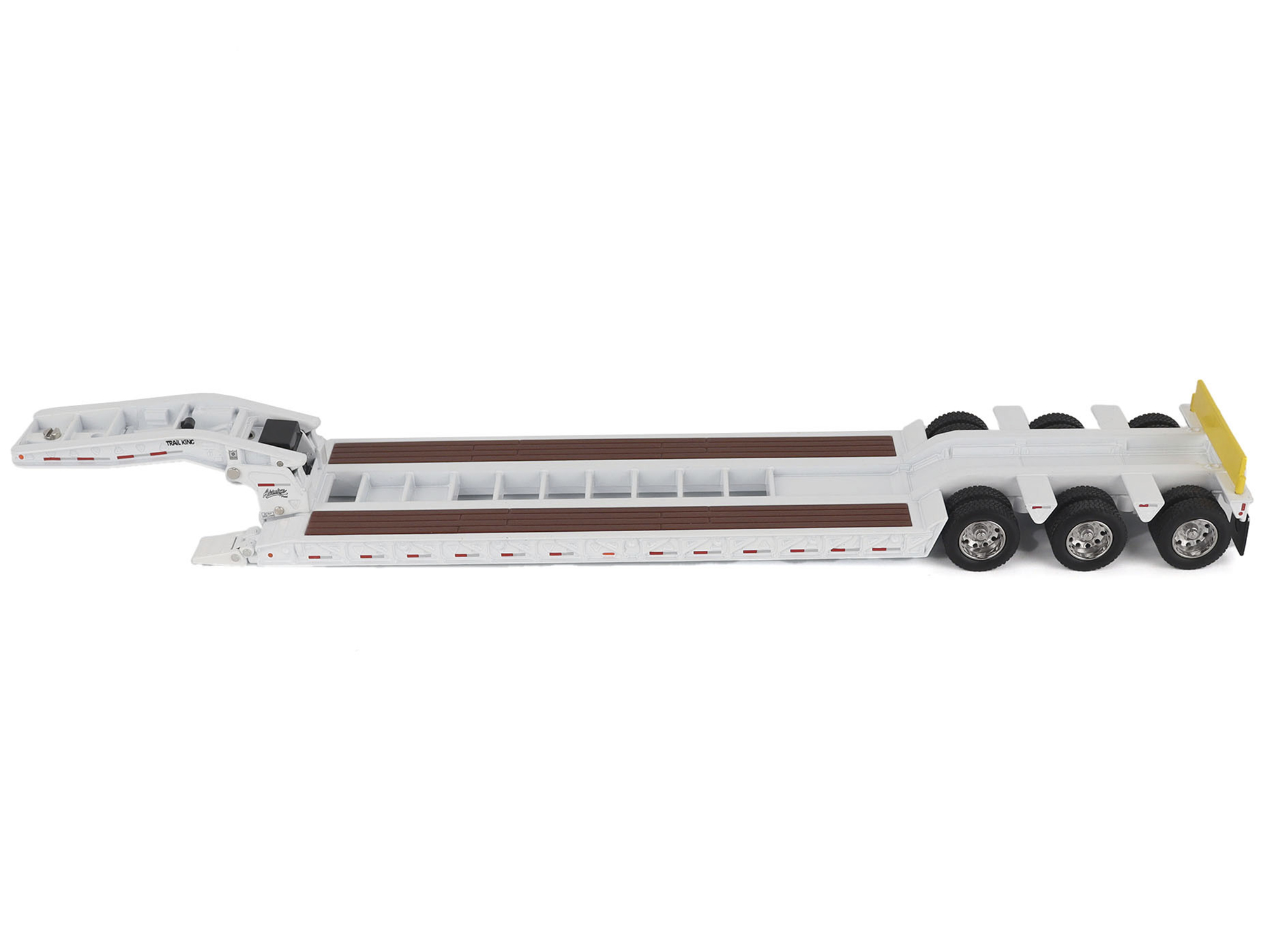 Trail King TK120 Hydraulic Detachable Gooseneck Lowboy Trailer White (Regular Version) "Transport Series" 1/50 Diecast Model by Diecast Masters - Image 2