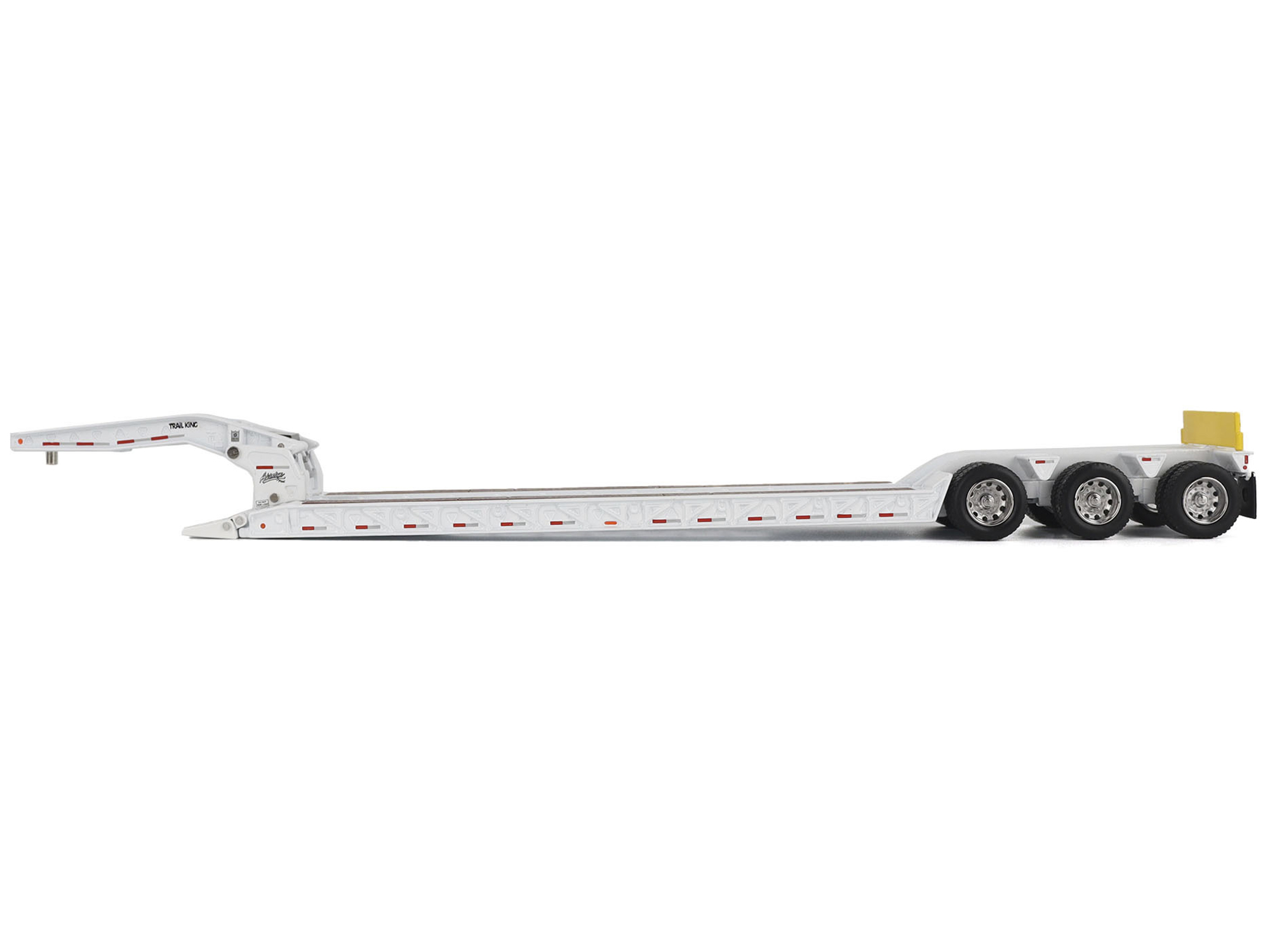 Trail King TK120 Hydraulic Detachable Gooseneck Lowboy Trailer White (Regular Version) "Transport Series" 1/50 Diecast Model by Diecast Masters - Image 4