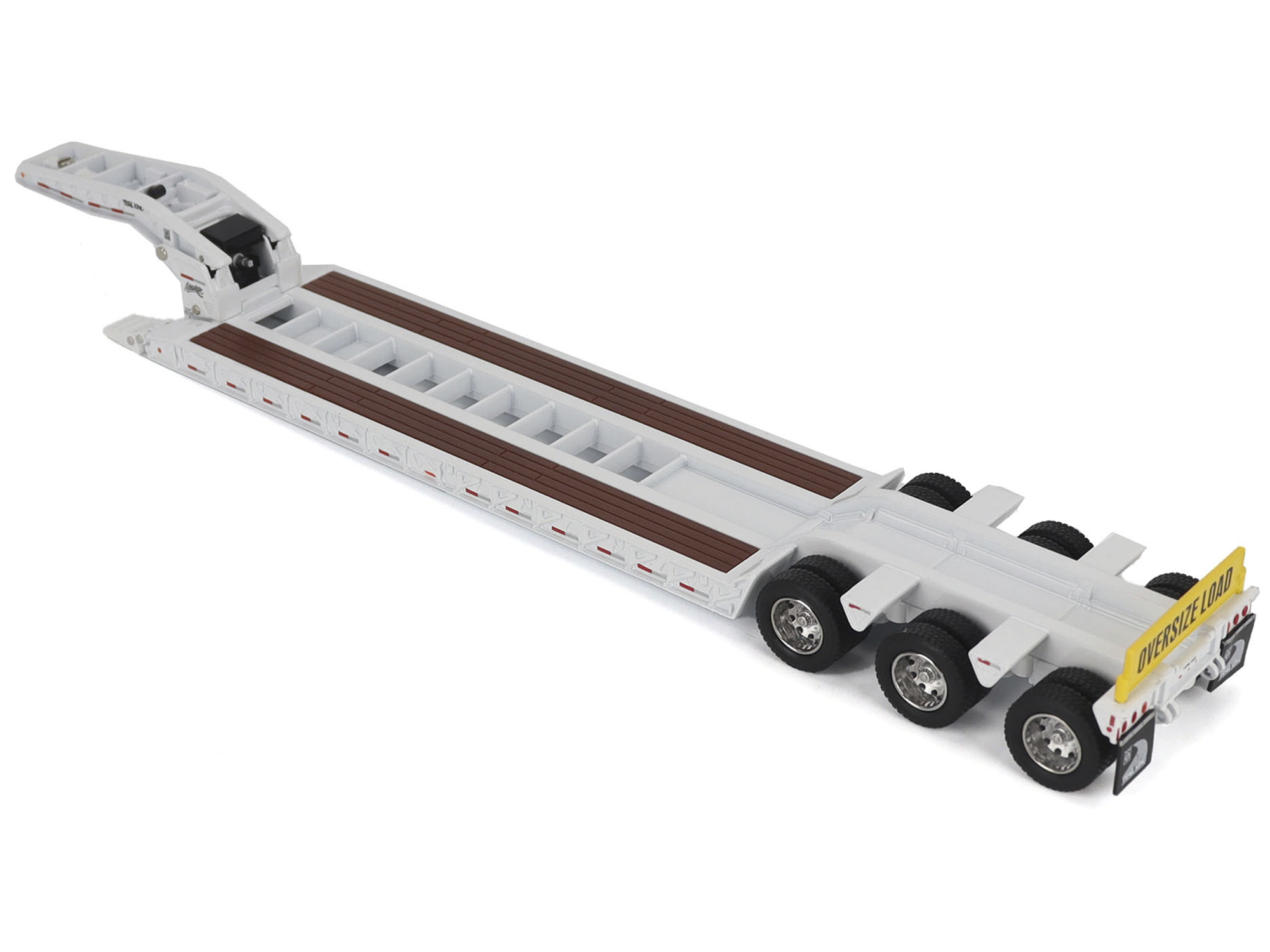 Trail King TK120 Hydraulic Detachable Gooseneck Lowboy Trailer White (Regular Version) "Transport Series" 1/50 Diecast Model by Diecast Masters - Image 3