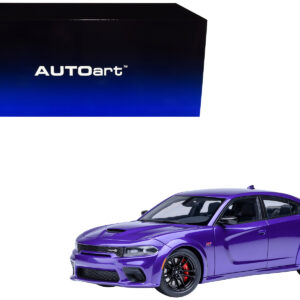 Dodge Charger Scat Pack Widebody Plum Crazy Purple Metallic 1/18 Model Car by Autoart