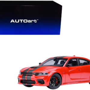 Dodge Charger Scat Pack Widebody Torred with Carbon Stripes 1/18 Model Car by Autoart
