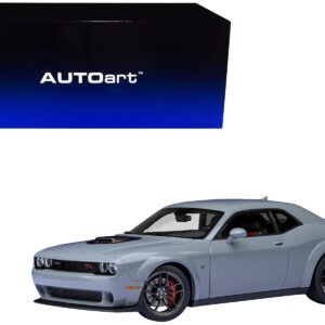 2022 Dodge Challenger R/T Scat Pack Widebody Smoke Show Gray 1/18 Model Car by Autoart