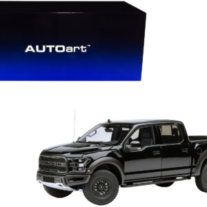 2019 Ford F-150 Raptor Pickup Truck Agate Black 1/18 Model Car by Autoart