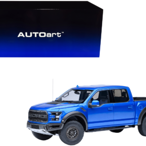 2019 Ford F-150 Raptor Pickup Truck Velocity Blue 1/18 Model Car by Autoart