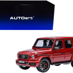 2019 Mercedes-Benz AMG G63 Cardinal Red Metallic 1/18 Model Car by Autoart