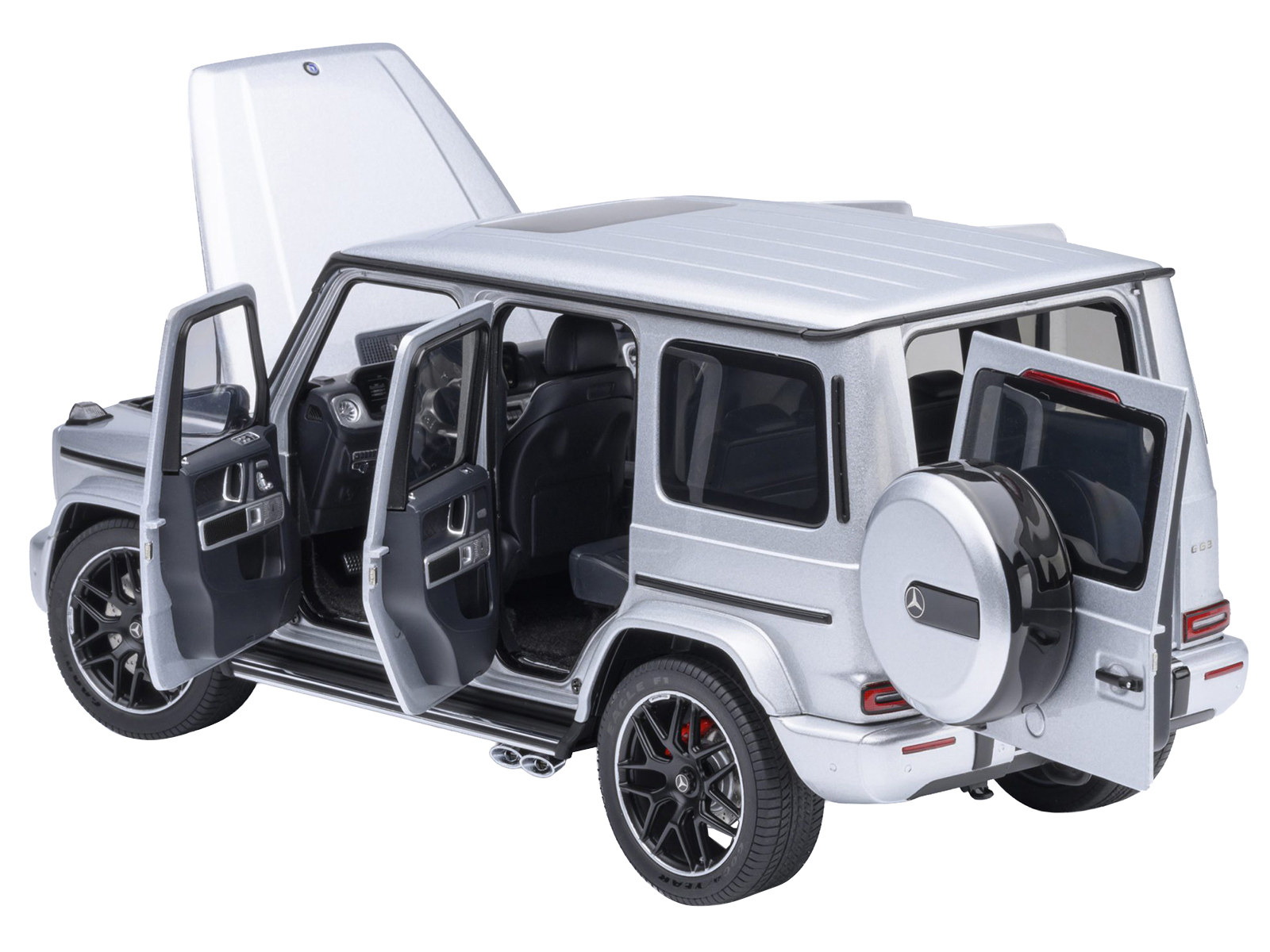 2019 Mercedes-Benz AMG G63 Iridium Silver Metallic 1/18 Model Car by Autoart - Image 2