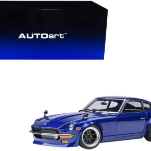 Nissan Fairlady Z RHD (Right Hand Drive) "Akuma No Z" Blue Metallic "Wangan Midnight - Comic #1 Version" Manga 1/18 Model Car by Autoart