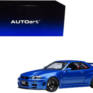 Nissan Skyline GT-R R34 Nismo Z-TUNE RHD (Right Hand Drive) Bayside Blue 1/18 Model Car by Autoart
