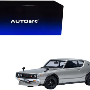 Nissan Skyline 2000GT-R (KPGC110) Tuned Version RHD (Right Hand Drive) Silver Metallic 1/18 Model Car by Autoart