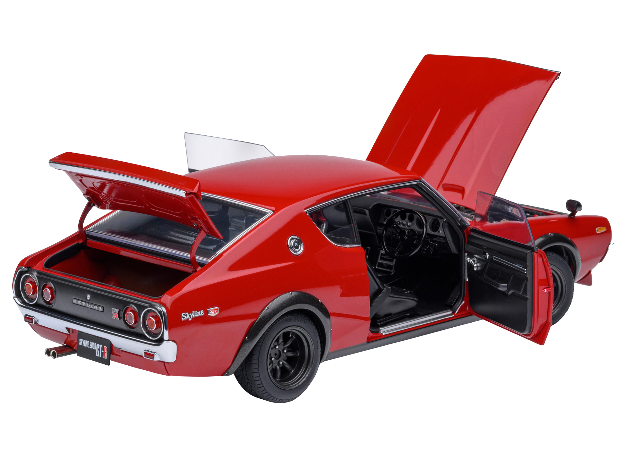 Nissan Skyline 2000GT-R (KPGC110) Tuned Version RHD (Right Hand Drive) Red 1/18 Model Car by Autoart - Image 2