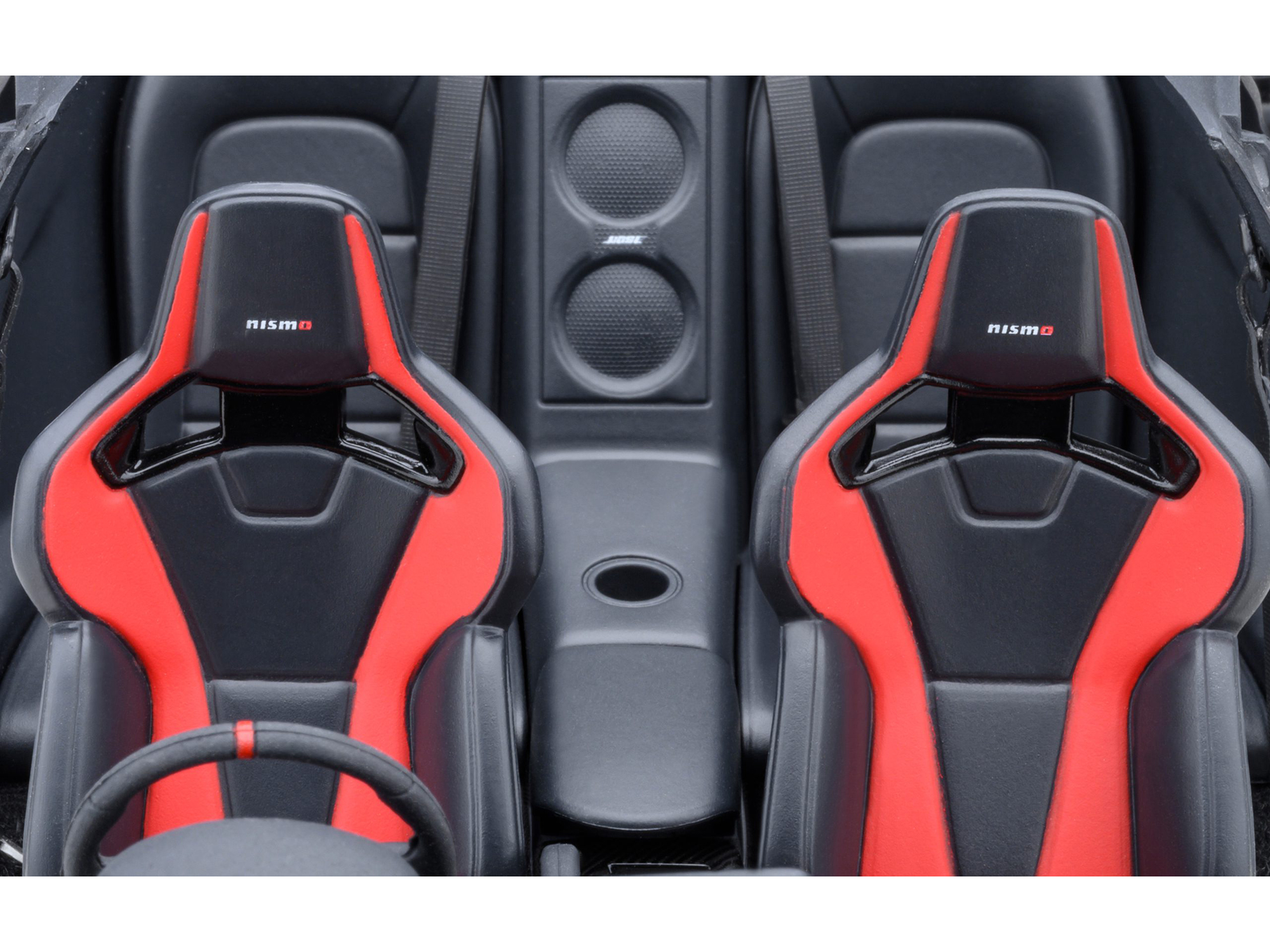 2022 Nissan GT-R (R35) Nismo Special Edition RHD (Right Hand Drive) Vibrant Red with Carbon Hood and Top 1/18 Model Car by Autoart - Image 4