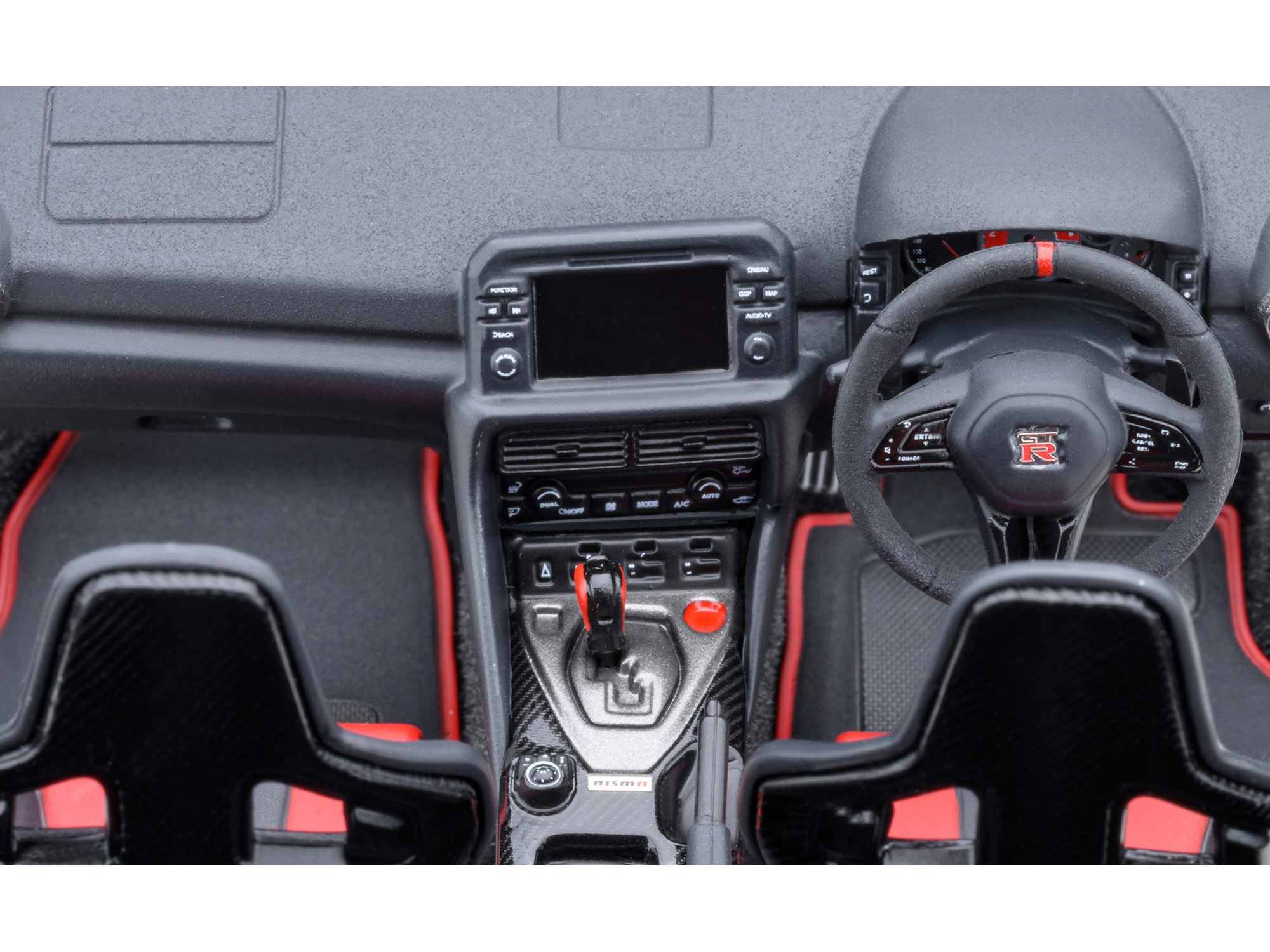 2022 Nissan GT-R (R35) Nismo Special Edition RHD (Right Hand Drive) Ultimate Metal Silver with Carbon Hood and Top 1/18 Model Car by Autoart - Image 3