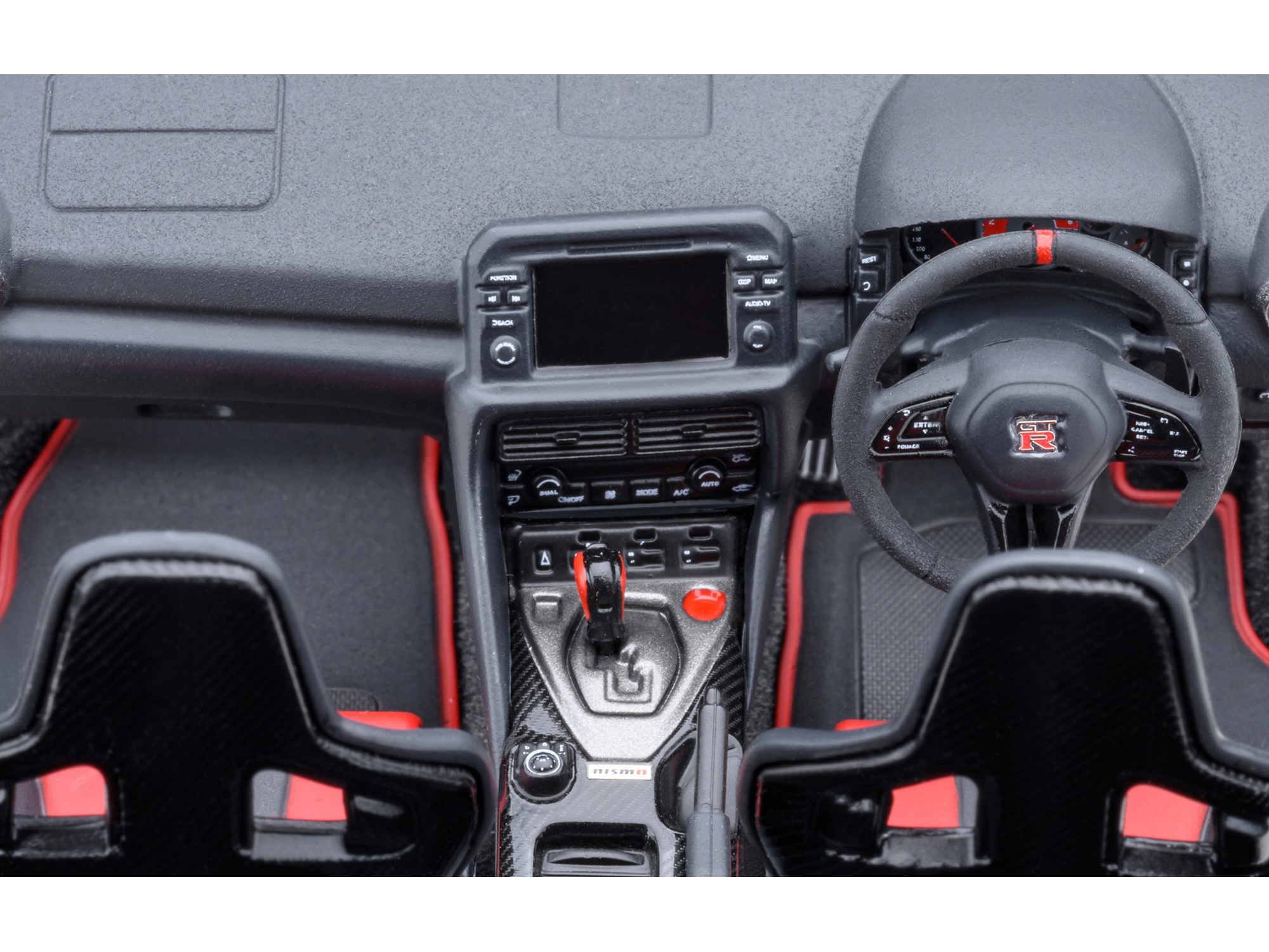 2022 Nissan GT-R (R35) Nismo Special Edition RHD (Right Hand Drive) Nismo Stealth Gray with Carbon Hood and Top 1/18 Model Car by Autoart - Image 3