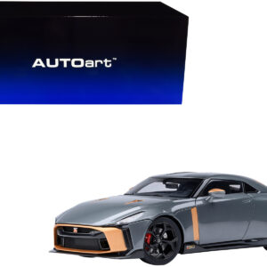 Nissan GT-R50 By ItalDesign "Goodwood Version" Liquid Kinetic Gray Metallic with Gold Accents 1/18 Model Car by Autoart