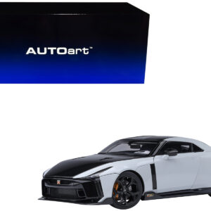 Nissan GT-R50 By ItalDesign Black and White Metallic 1/18 Model Car by Autoart
