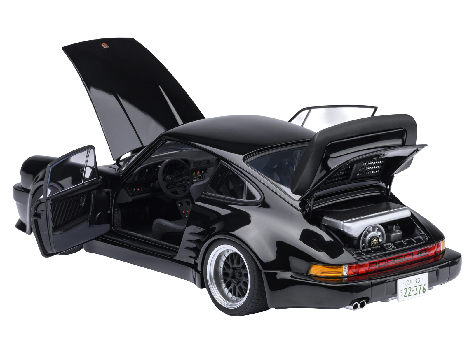 Porsche 911 (930) Turbo "Blackbird" Black "Wangan Midnight - Comic #1 Version" Manga 1/18 Model Car by Autoart - Image 2