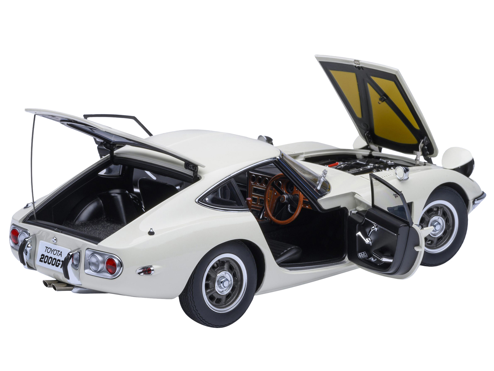 1967 Toyota 2000GT RHD (Right Hand Drive) White 1/18 Model Car by Autoart - Image 2