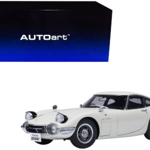 1967 Toyota 2000GT RHD (Right Hand Drive) White 1/18 Model Car by Autoart