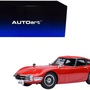 1967 Toyota 2000GT RHD (Right Hand Drive) Red 1/18 Model Car by Autoart