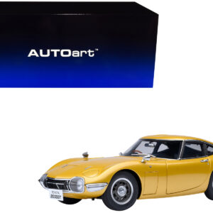 1967 Toyota 2000GT RHD (Right Hand Drive) Gold Metallic 1/18 Model Car by Autoart