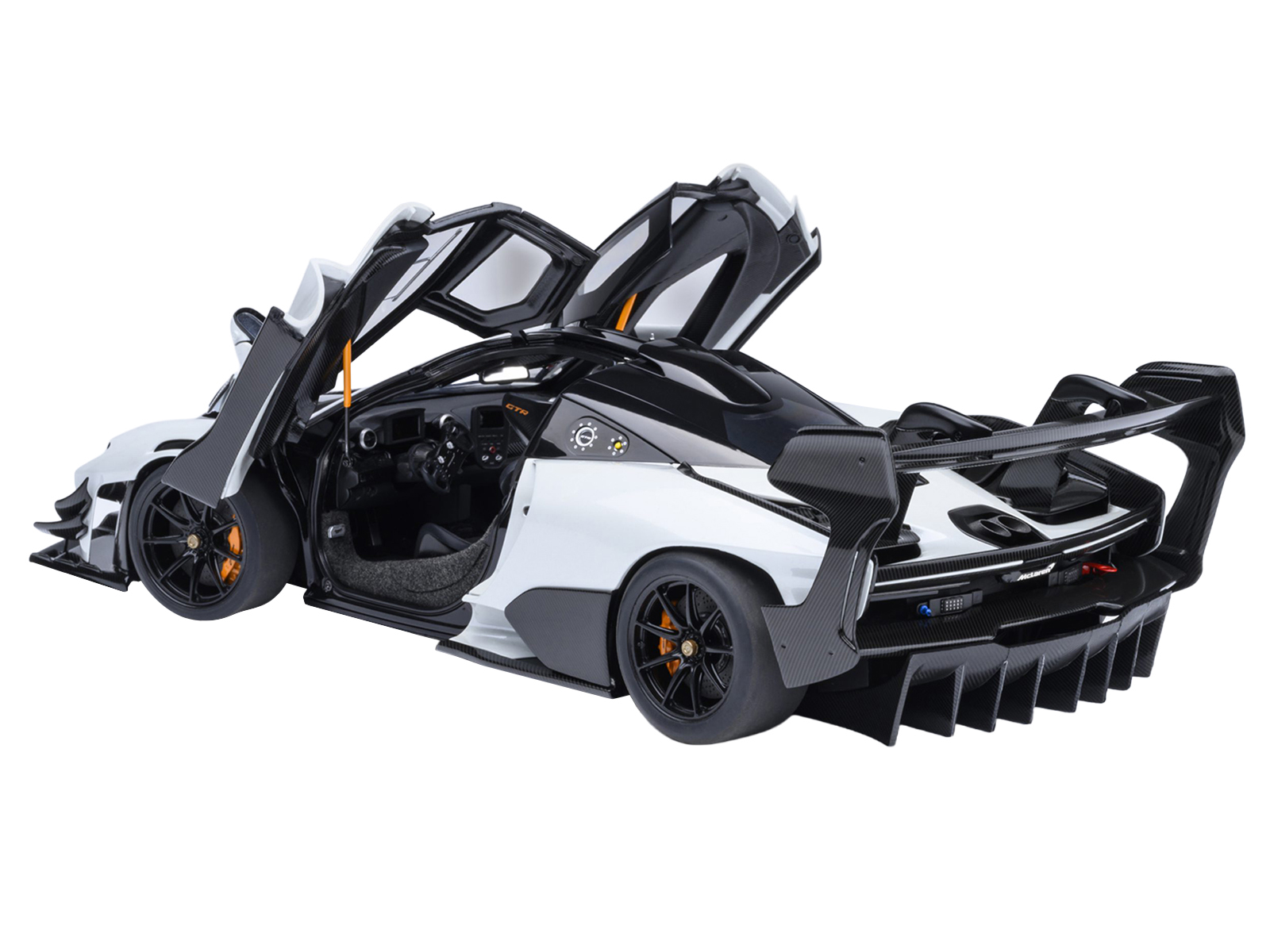 McLaren Senna GTR Silica White with Black Top 1/18 Model Car by Autoart - Image 2