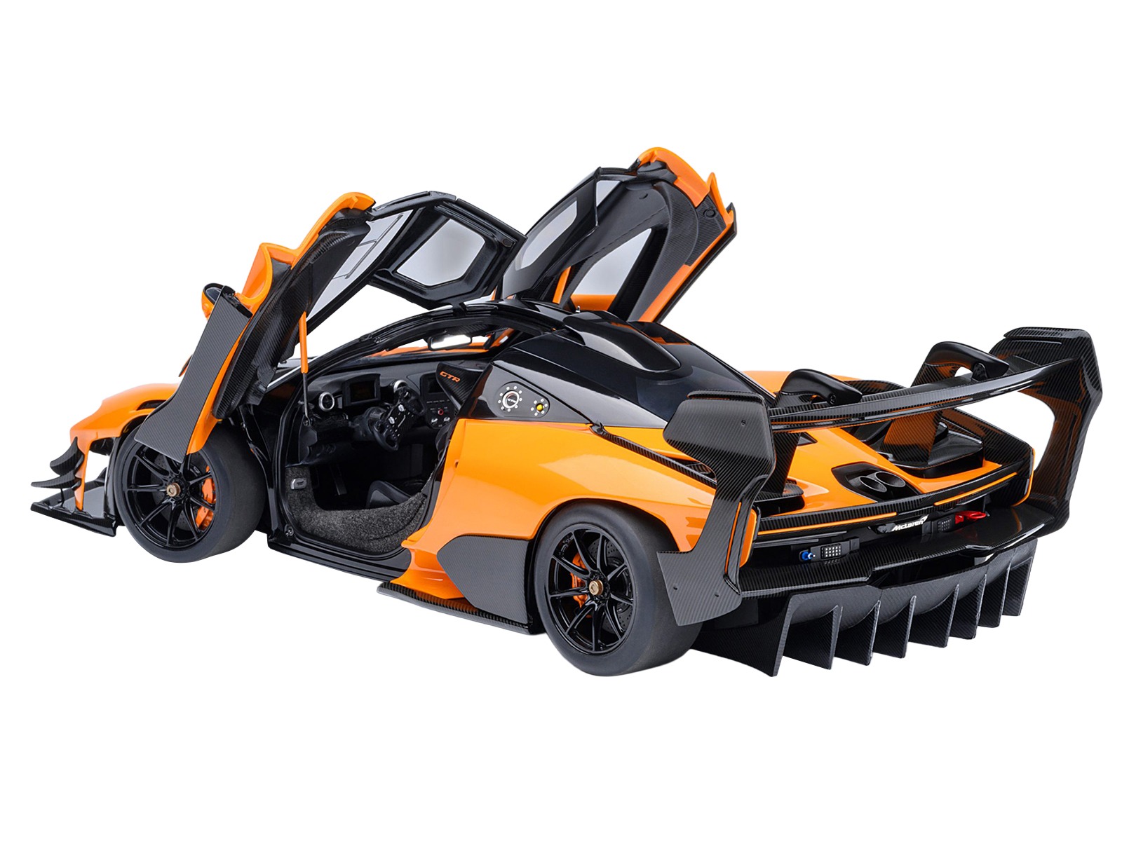 McLaren Senna GTR Orange with Black Top 1/18 Model Car by Autoart - Image 2