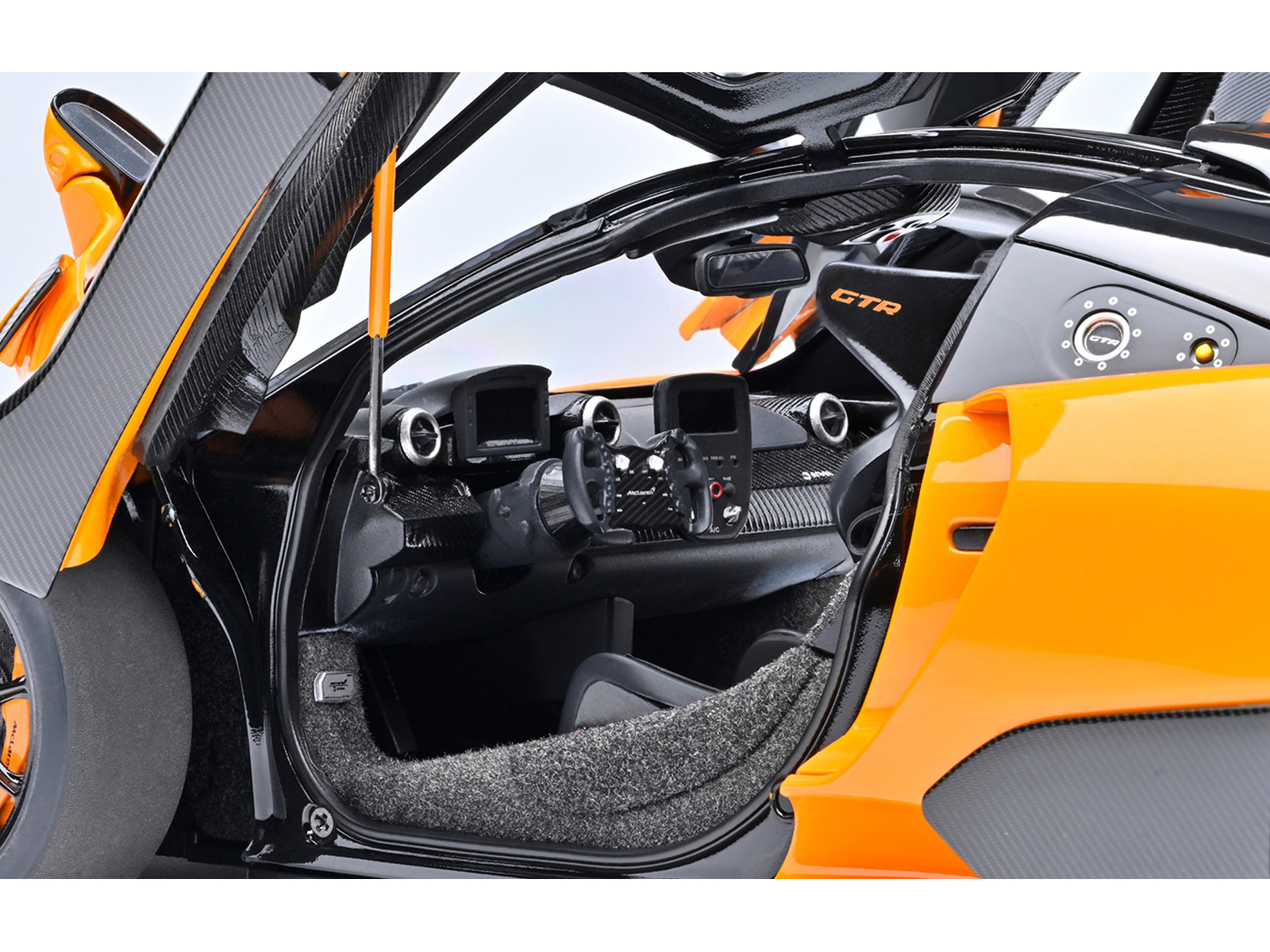 McLaren Senna GTR Orange with Black Top 1/18 Model Car by Autoart - Image 4