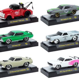 "Ground Pounders" 6 Cars Set Release 29 IN DISPLAY CASES Limited Edition 1/64 Diecast Model Cars by M2 Machines