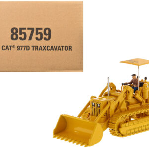 CAT Caterpillar 977D Traxcavator Yellow with Operator "Vintage Series" 1/50 Diecast Model by Diecast Masters