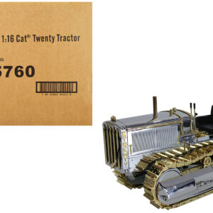 CAT Caterpillar Twenty Tractor "100th Anniversary" Chrome and Gold "Centennial Series" 1/16 Diecast Model by Diecast Masters