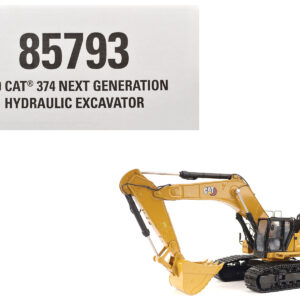 CAT Caterpillar 374 Hydraulic Excavator Yellow "High Line" Series 1/50 Diecast Model by Diecast Masters