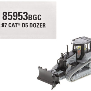CAT Caterpillar D5 Track-Type Dozer "Centennial" Gray with Operator "High Line Series" 1/87 (HO) Diecast Model by Diecast Masters