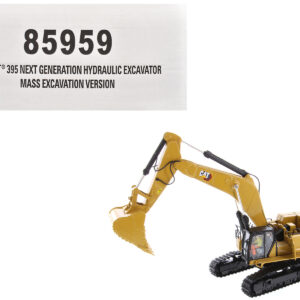 CAT Caterpillar 395 Next Generation Hydraulic Excavator "Mass Excavation Version" Yellow "High Line Series" 1/50 Diecast Model by Diecast Masters