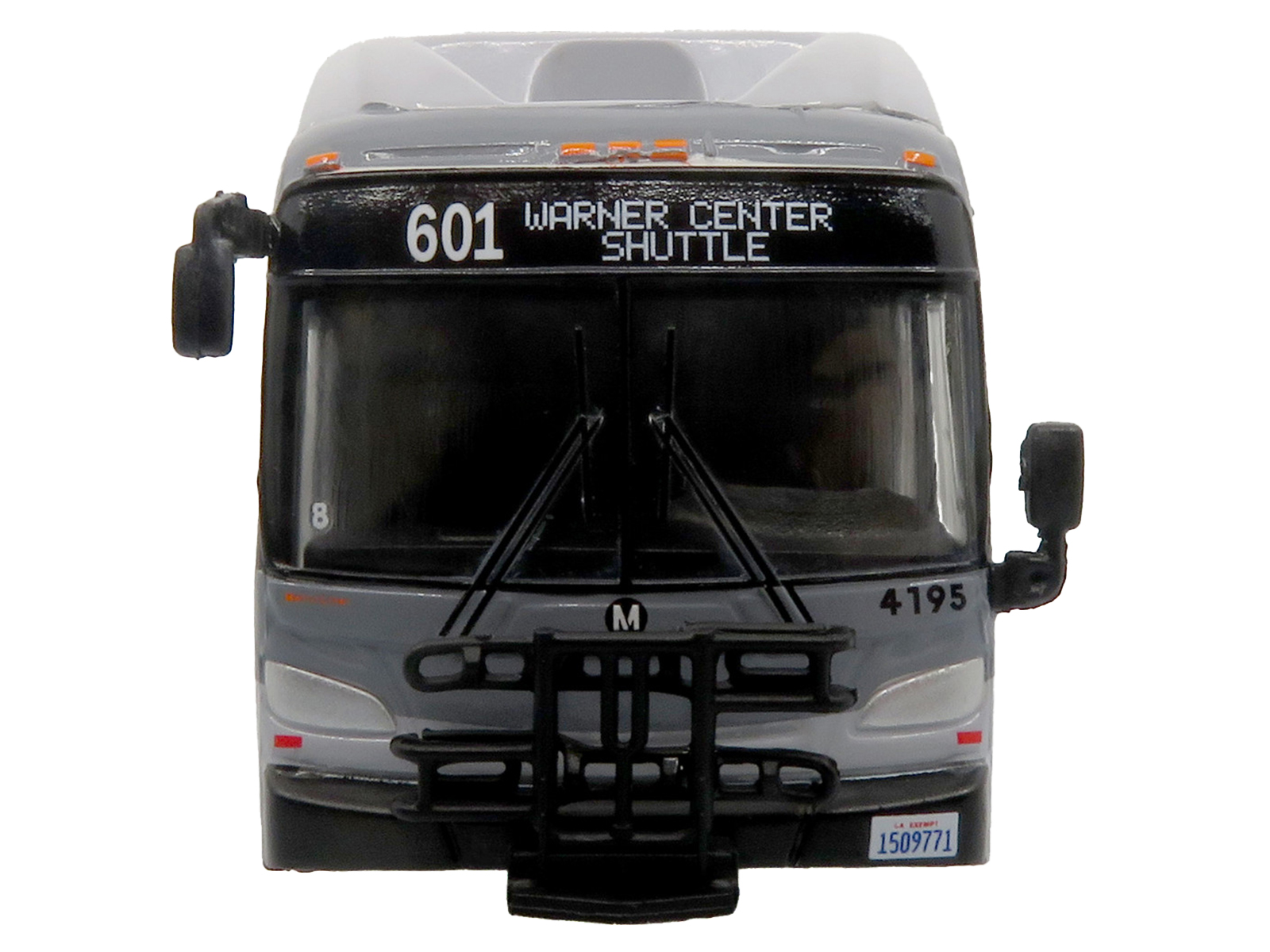 New Flyer Xcelsior XN40 Transit Bus "Los Angeles Metro - Warner Center Shuttle" Gray with Graphics "The Bus & Motorcoach Collection" Limited Edition 1/87 (HO) Diecast Model by Iconic Replicas - Image 4