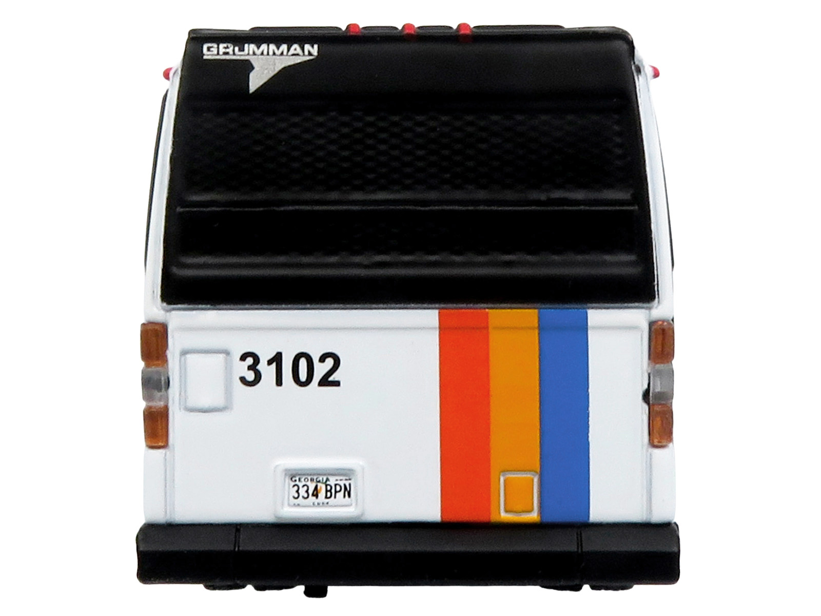 1980 Grumman 870 Advanced Design Transit Bus "MARTA Atlanta" White with Stripes "Vintage Bus & Motorcoach Collection" Limited Edition 1/87 (HO) Diecast Model by Iconic Replicas - Image 5
