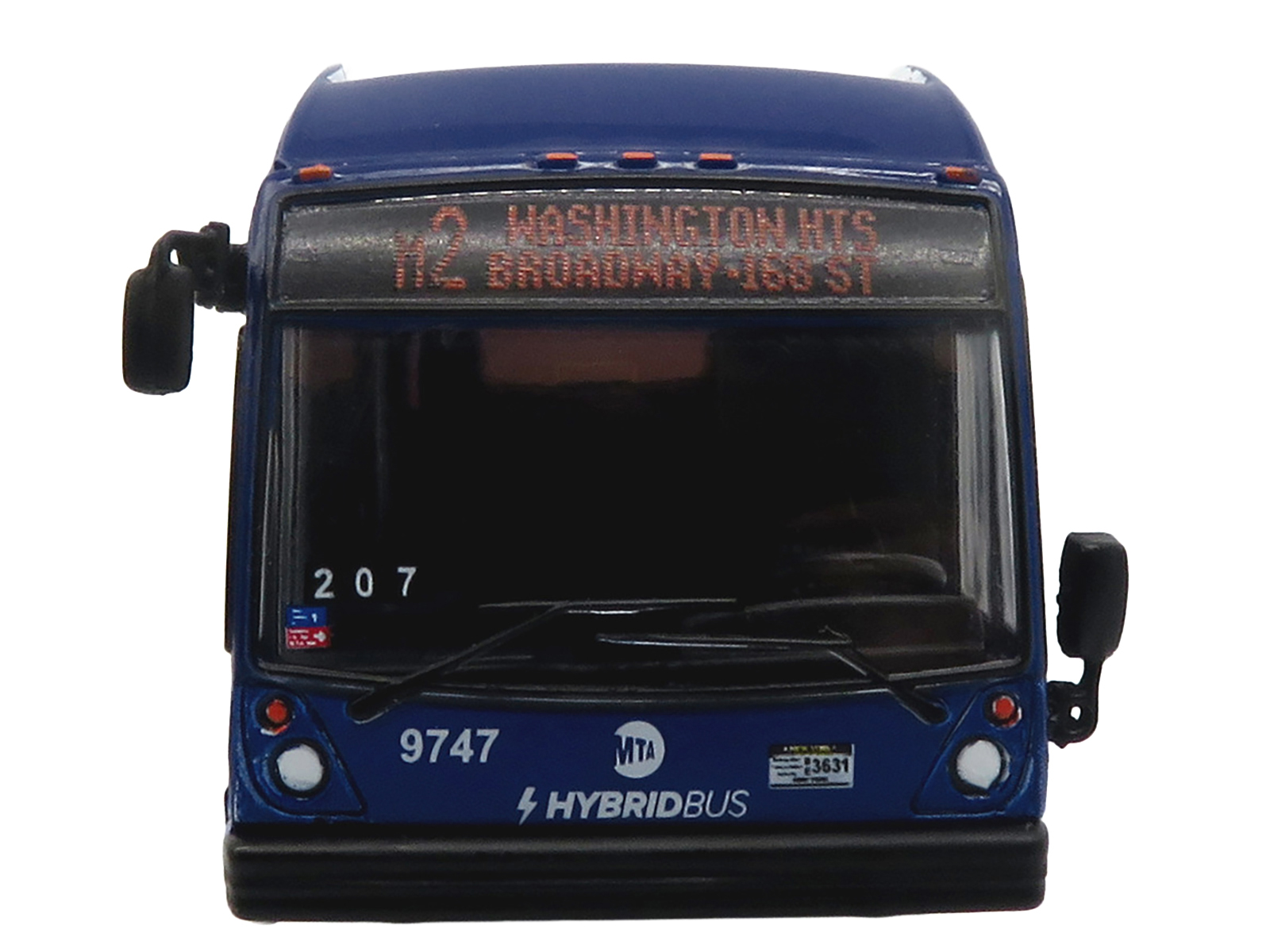 Nova Bus LFSH HEV Hybrid Transit Bus "MTA New York City" Blue with Yellow Graphics Limited Edition to 504 pieces Worldwide 1/87 (HO) Diecast Model by Iconic Replicas - Image 4