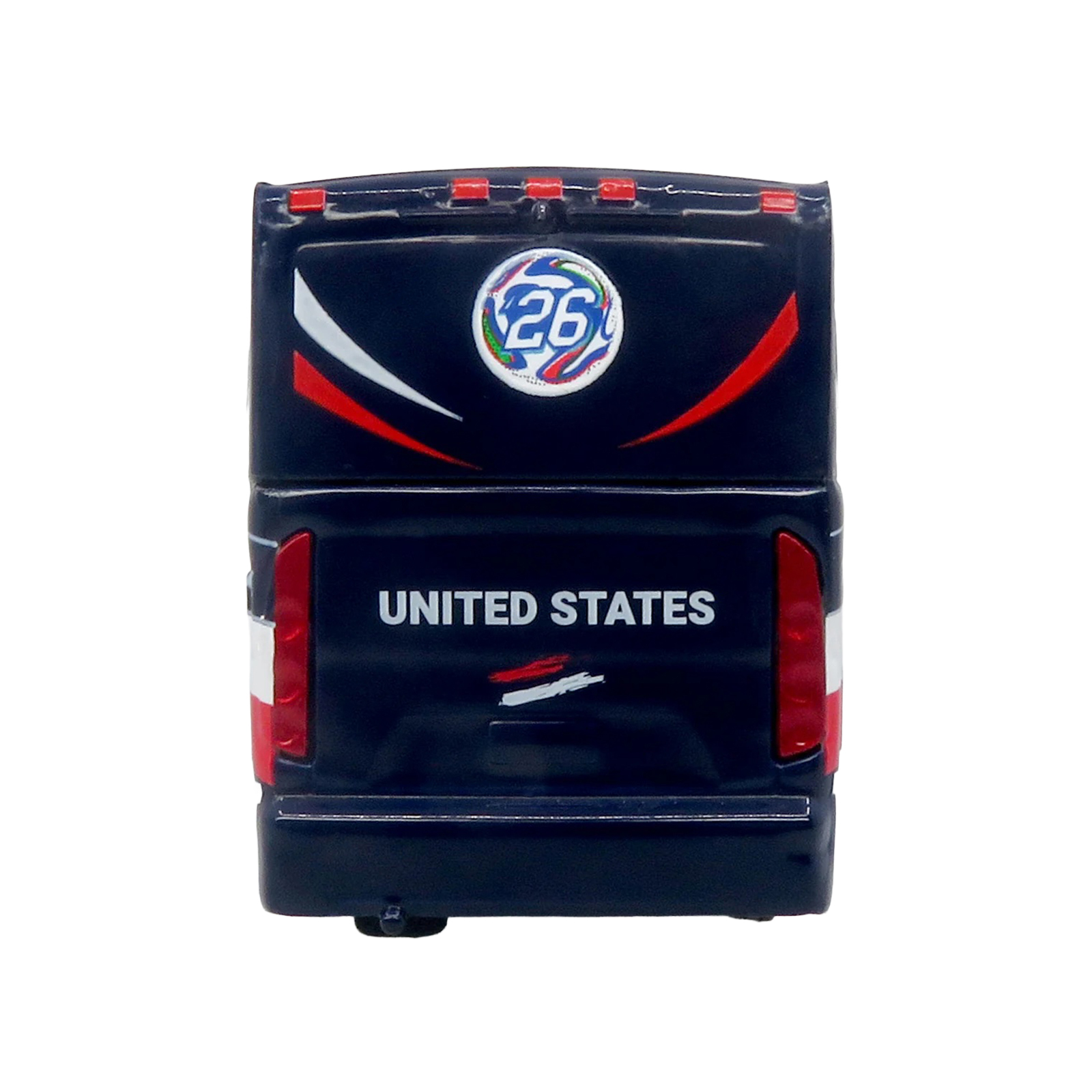 MCI J4500 Coach Bus "United States National Soccer Team" Dark Blue with Graphics "International Federation of the Global Game" Series Limited Edition to 504 pieces Worldwide 1/87 (HO) Diecast Model by Iconic Replicas - Image 5