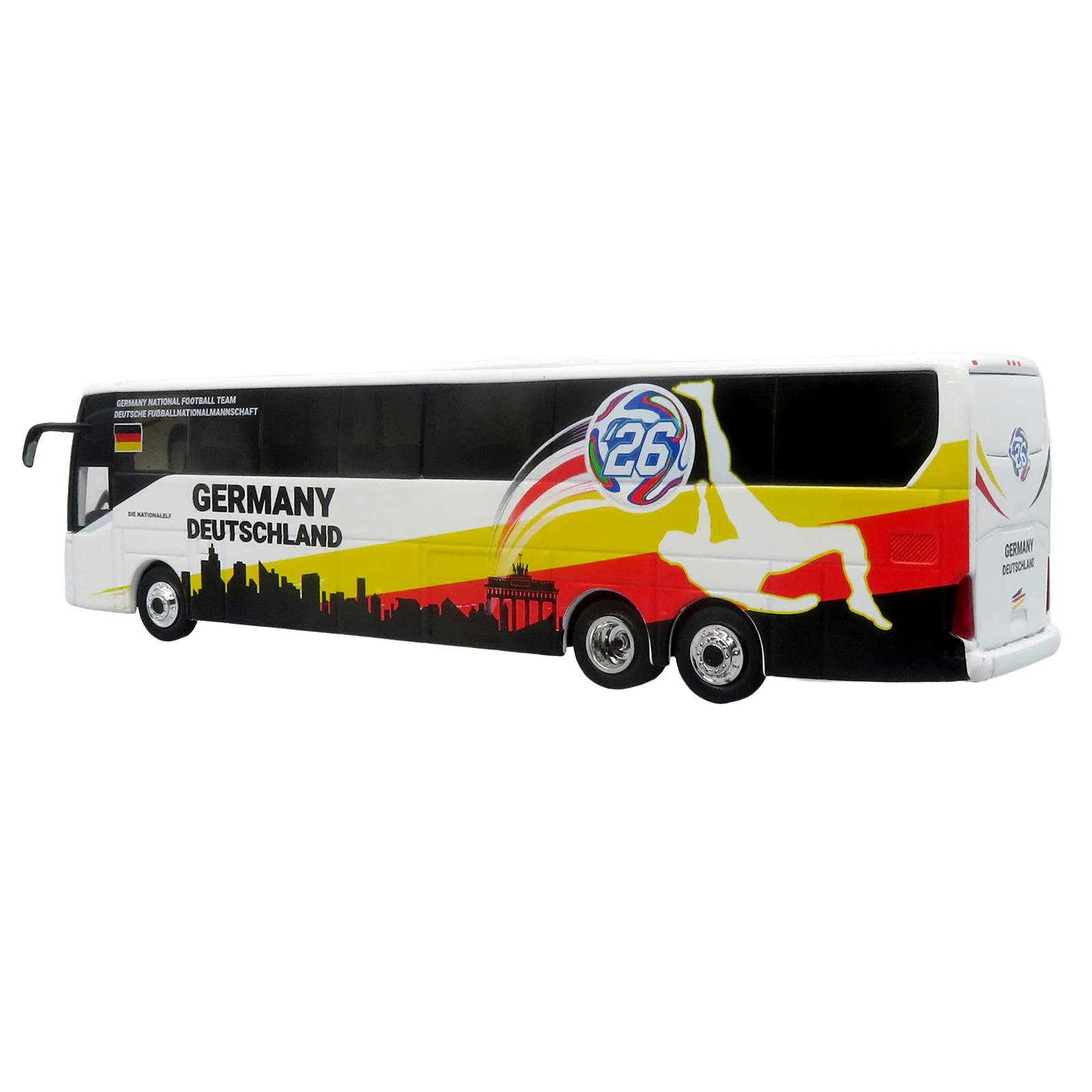 Daimler Tourrider Coach Bus "Germany National Football Team" White with Graphics "International Federation of the Global Game" Series Limited Edition to 504 pieces Worldwide 1/87 (HO) Diecast Model by Iconic Replicas - Image 3