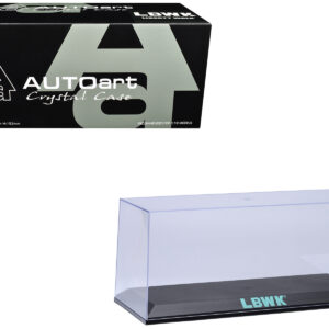 Collectible Display Show Case with Black Plastic Base and Green "LBWK" Logo for 1/18-1/24 Scale Model Cars by Autoart