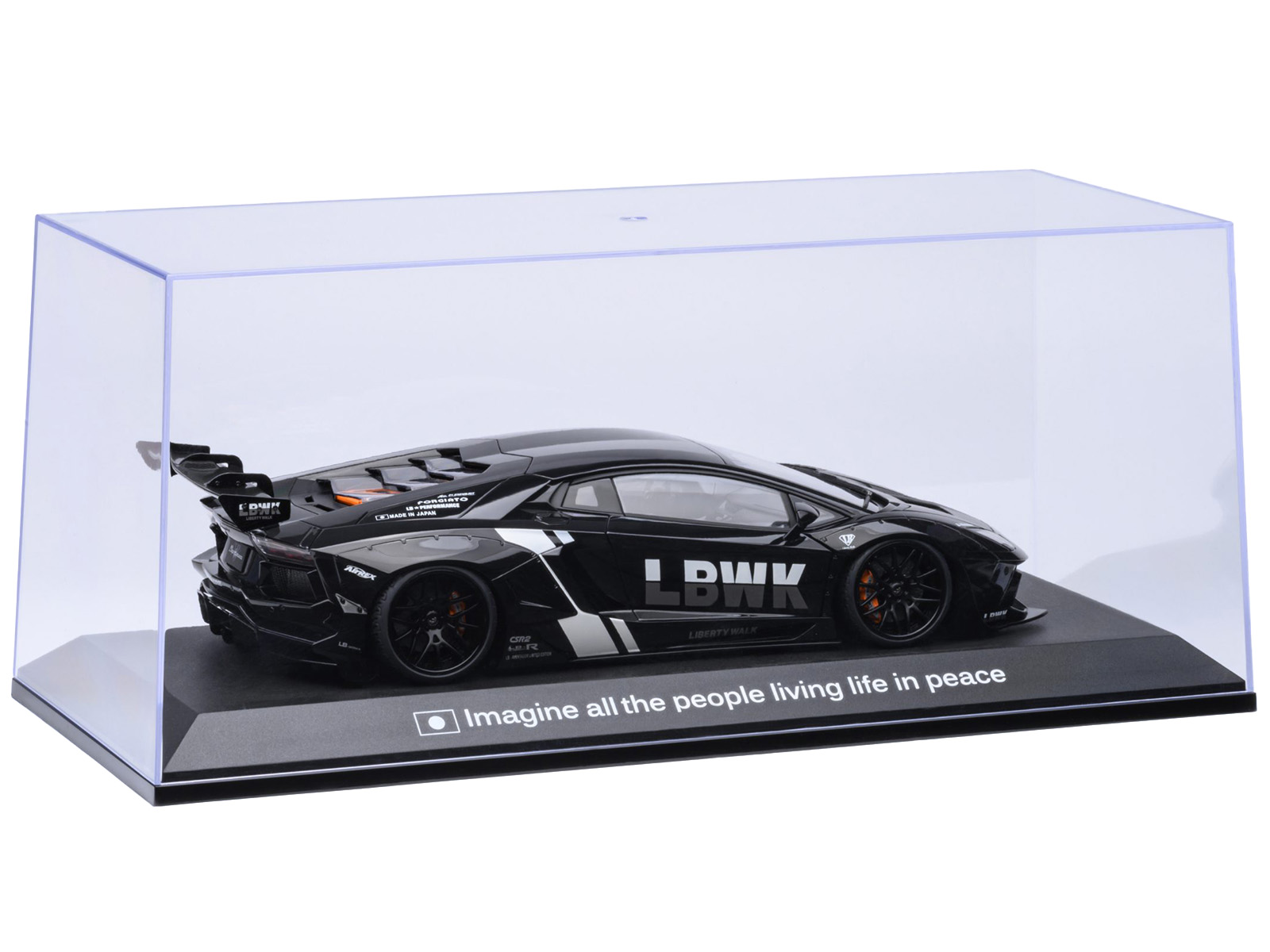 Collectible Display Show Case with Black Plastic Base and Gold "LBWK" Logo for 1/18-1/24 Scale Model Cars by Autoart - Image 5