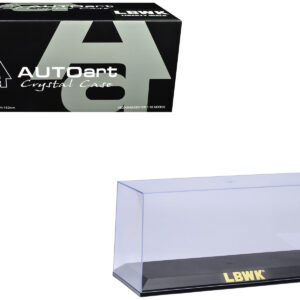 Collectible Display Show Case with Black Plastic Base and Gold "LBWK" Logo for 1/18-1/24 Scale Model Cars by Autoart