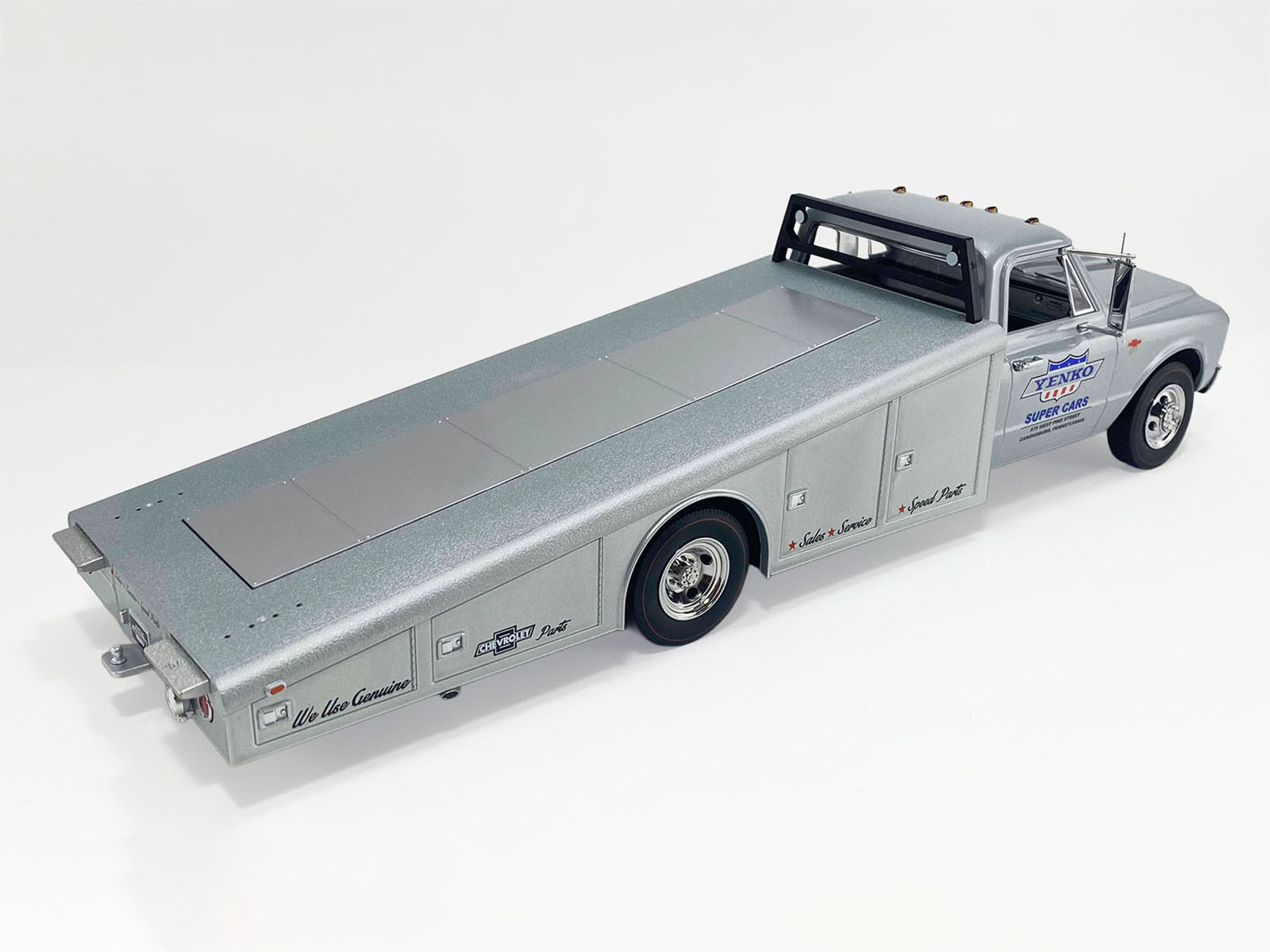 1967 Chevrolet C-30 Ramp Truck "Yenko Super Cars" Silver Metallic Limited Edition to 248 pieces Worldwide 1/18 Diecast Model Car by ACME - Image 5