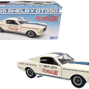 1965 Shelby GT350 "Reynolds Ford" White with Blue Stripes Limited Edition to 204 pieces Worldwide 1/18 Diecast Model Car by ACME
