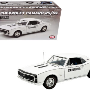 1967 Chevrolet Camaro RS/SS "Car Craft Test Car" White Limited Edition to 180 pieces Worldwide 1/18 Diecast Model Car by ACME