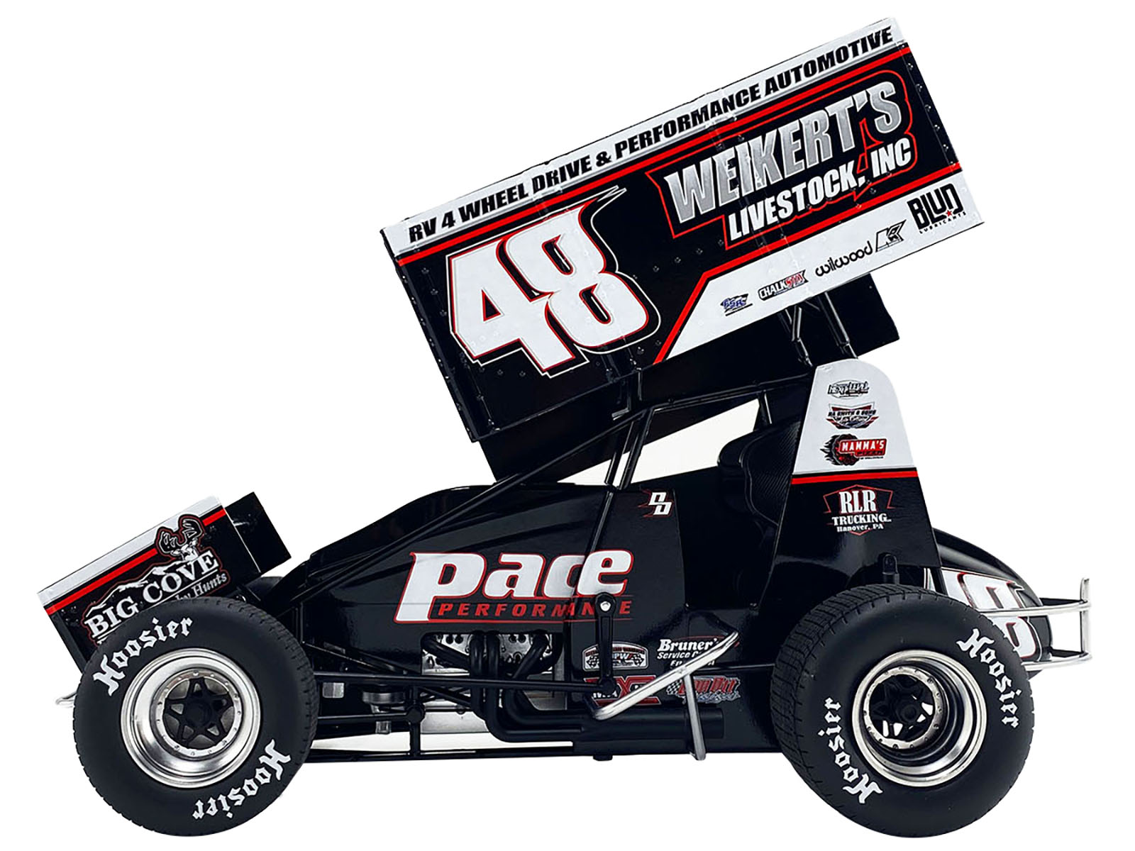 Winged Sprint Car #48 Danny Dietrich "Weikert's Livestock Inc." Gary Kauffman Racing (2024) 1/18 Diecast Model Car by ACME - Image 3