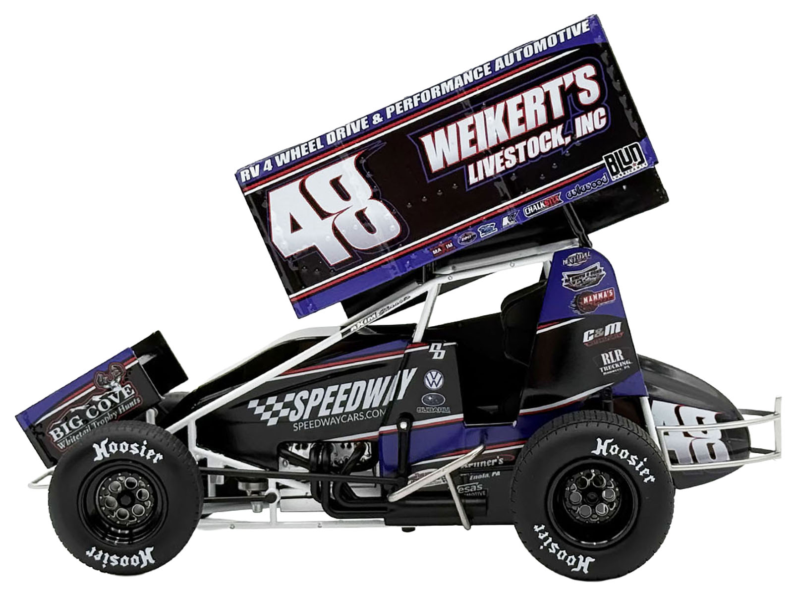 Winged Sprint Car #48 Danny Dietrich "Weikert's Livestock - Speedway Cars" Gary Kauffman Racing (2025) 1/18 Diecast Model Car by ACME - Image 3