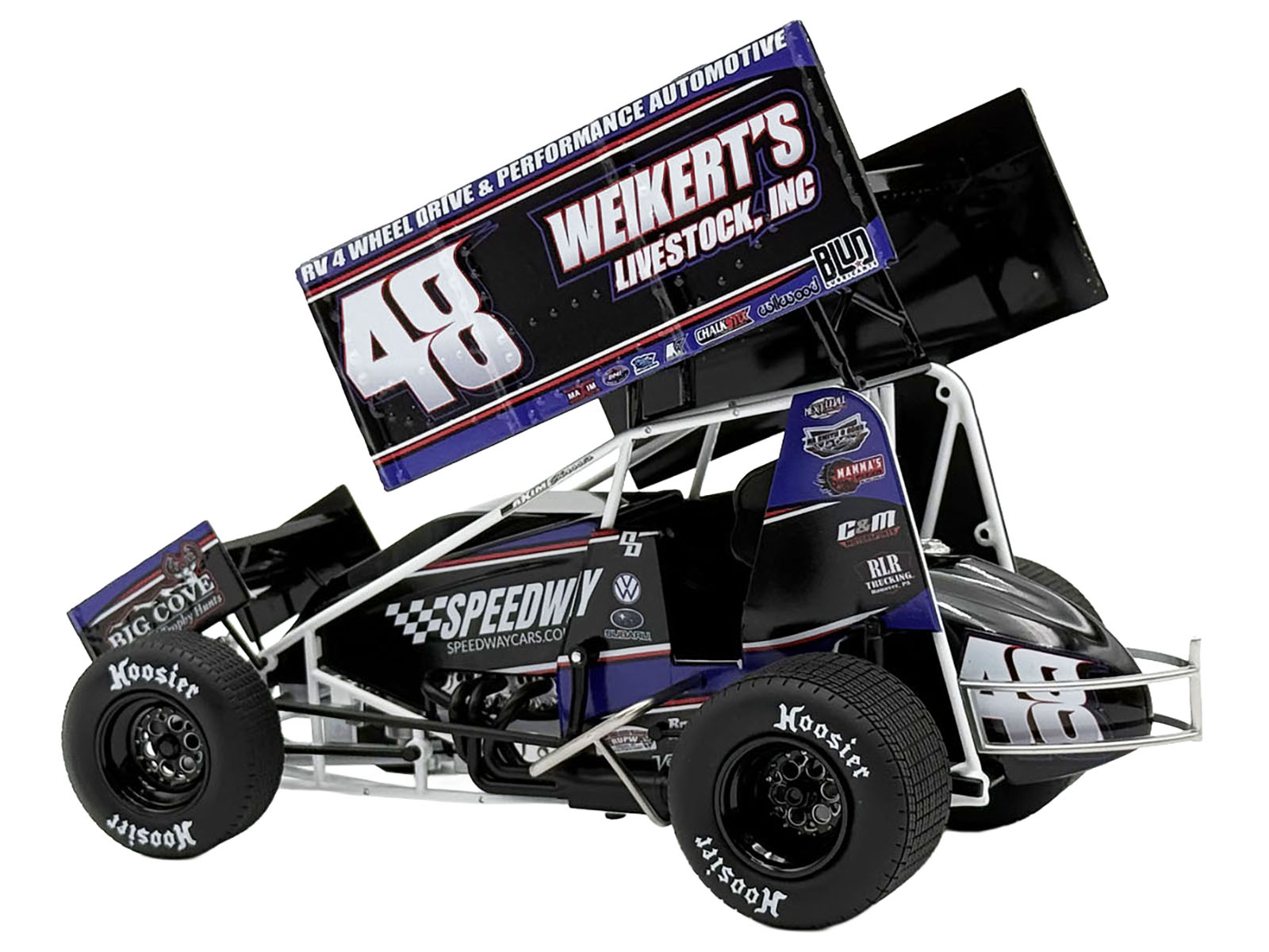 Winged Sprint Car #48 Danny Dietrich "Weikert's Livestock - Speedway Cars" Gary Kauffman Racing (2025) 1/18 Diecast Model Car by ACME - Image 4