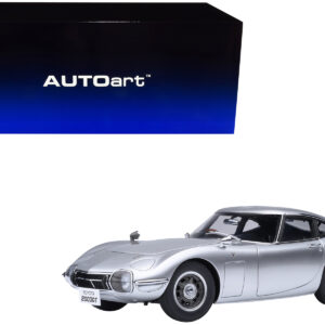 1967 Toyota 2000GT RHD (Right Hand Drive) Silver Metallic 1/18 Model Car by Autoart